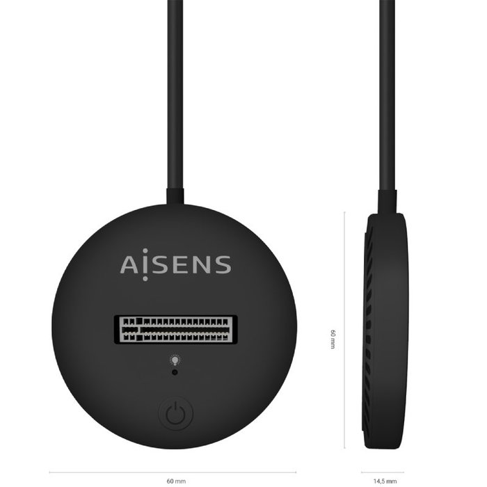 Aisens Dock USB-C para SSD M.2 SATA/NVMe ASUC-M2D013-BK Negro